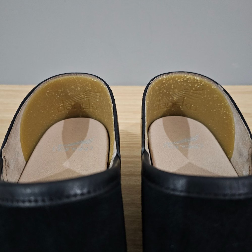 Dansko Clog Brenna Burnished Suede Womens Slip On Black Nubuck EU Size 41 Shoe - Picture 8 of 11